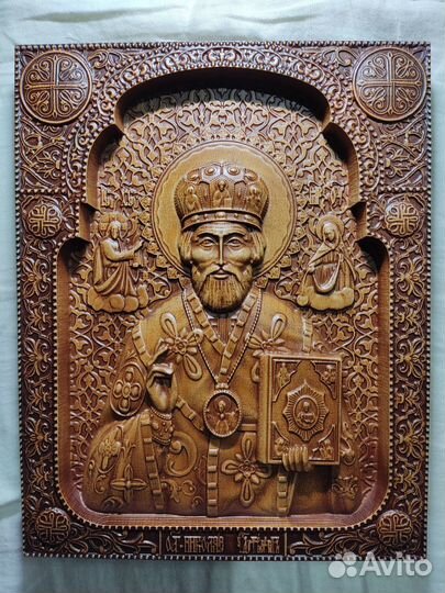 Икона резная