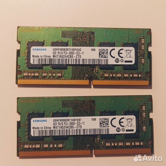 Оперативная память Samsung для ноутбука 4Gb х 2 шт