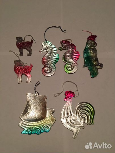 Ёлочные игрушки картонные Алёнушка «Квартет» и др