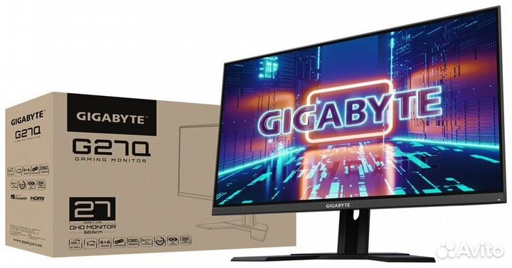 Монитор gigabyte G27Q, IPS, черный