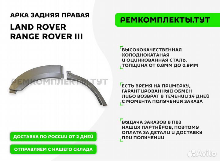 Арка задняя Land Rover Range Rover 3 правая
