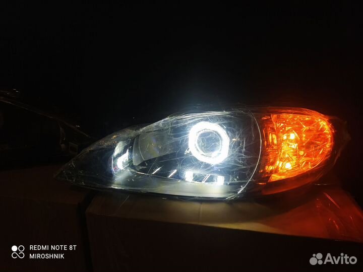 Новые фары Лачетти, ангельские глазки + американки
