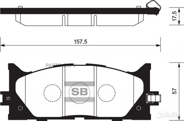 Sangsin brake SP2080 Колодки торм.дисковые Hi-Q to