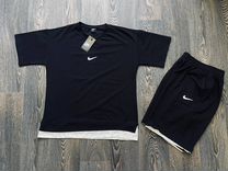 Костюм Nike футболка и шорты чёрный 50 52 54