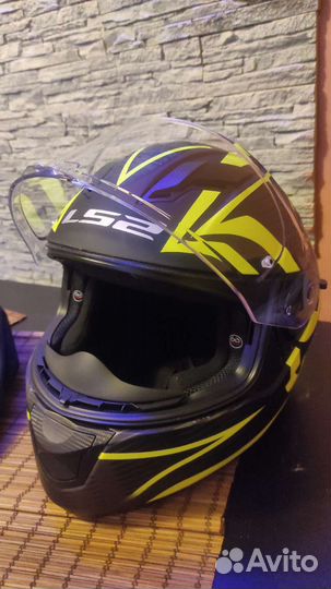 Мотошлем с очками LS2 (XL )