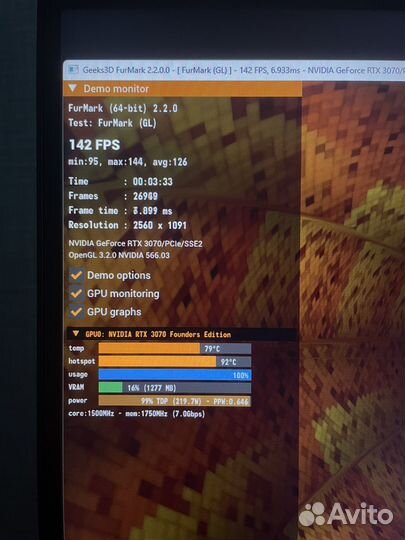 Видеокарта RTX 3070 8gb peladn