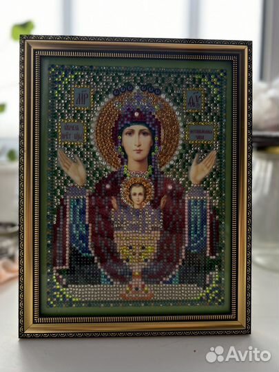 Алмазная мозаика готовая в рамке. Иконы