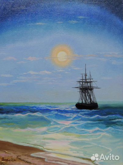 Картина холст масло Морской пейзаж
