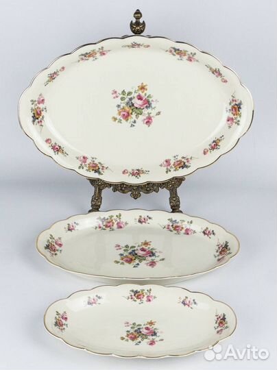 Блюдо салатник Tettau Königlich фарфор винтаж