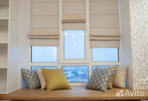 Римские шторы веревочный карниз