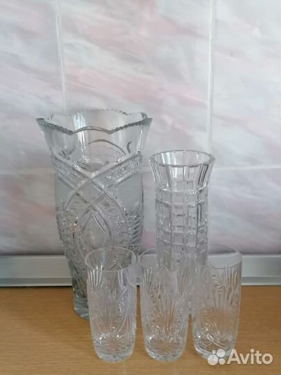 Вазы, стаканы хрусталь СССР