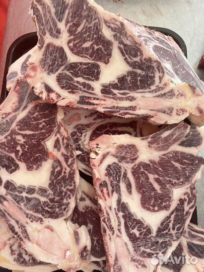 Мраморная говядина, стейки, рибай