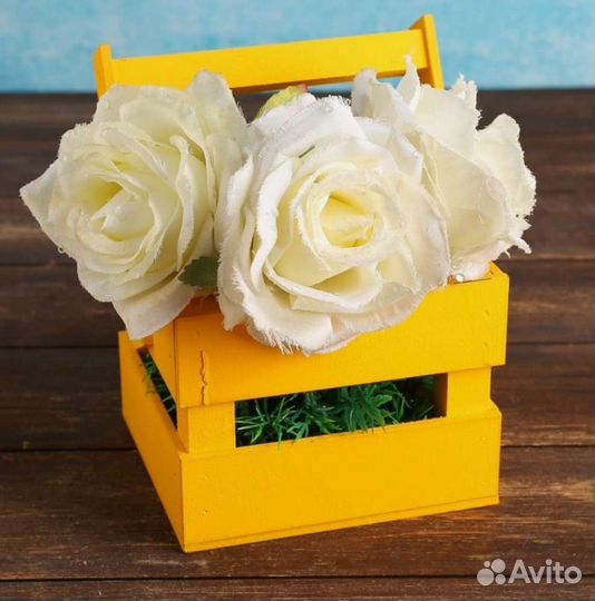 Кашпо деревянное 12*11*9