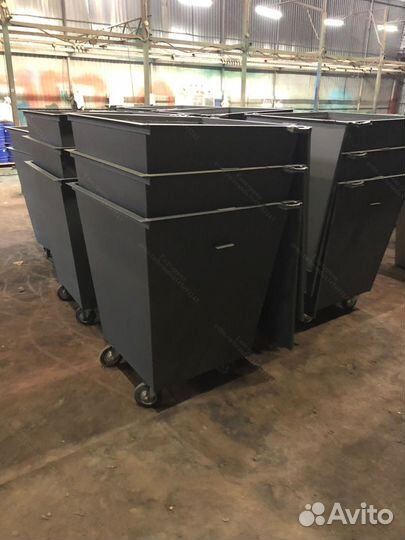 Контейнер мусорный с крышкой 0,75 м3 Арт kk6968