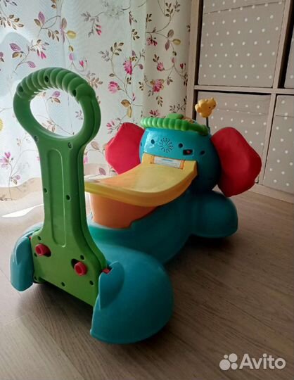 Каталка-ходунки Fisher price Музыкальный слоник