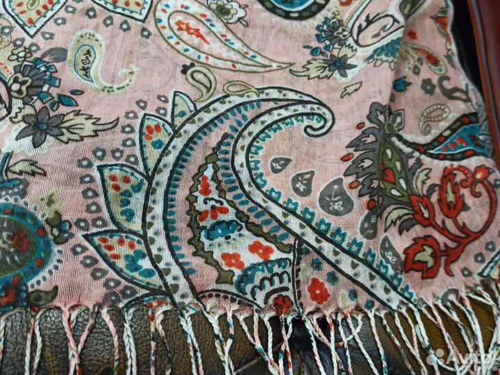 Палантин etro хлопок/шерсть италия