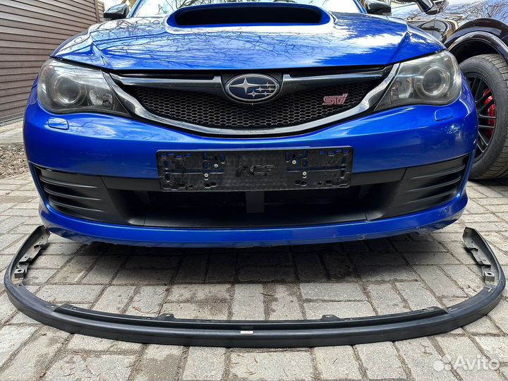 Губа накладка бампера Subaru Impreza WRX STI GE/GR