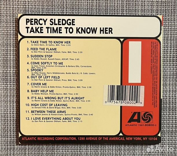 Percy Sledge-Take Time To Know Her CD Germany