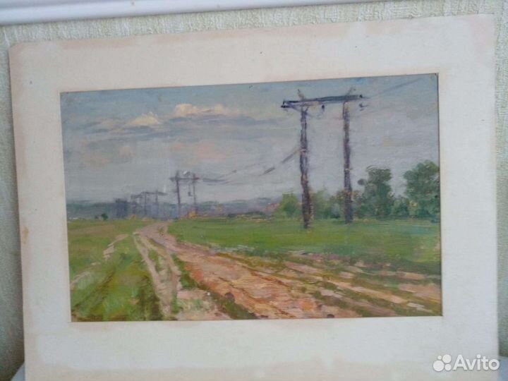 Картина маслом пейзаж. Этюды 60х гг