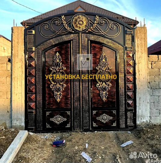 Ворота с узорами на заказ