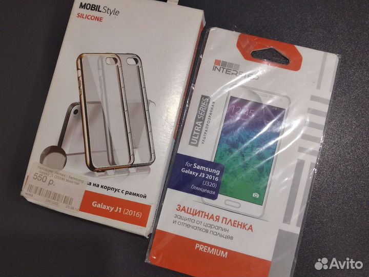 Чехол и плёнка на Galaxy J1 (2016)
