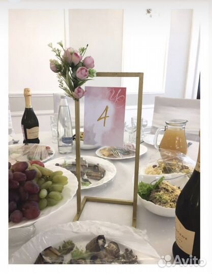 Свадебный декор номерки столов