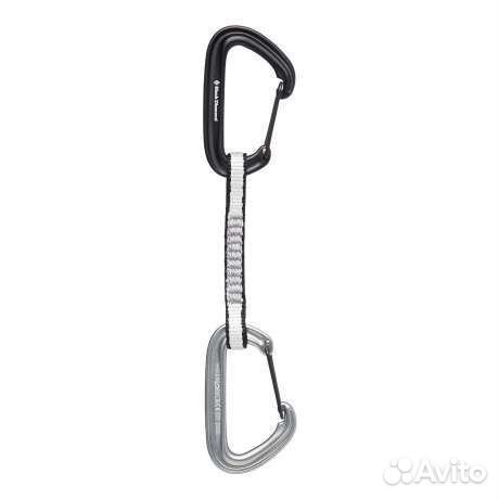 Карабин с оттяжкой black diamond litewire 12 см