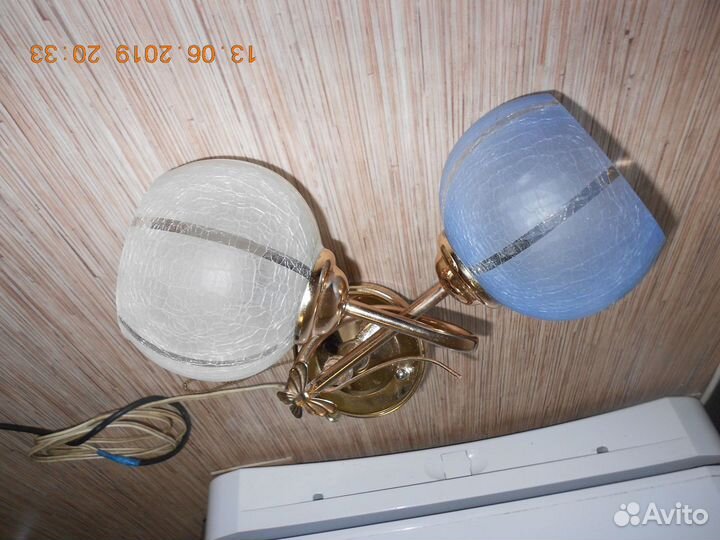 Бра настенное, цветное стекло