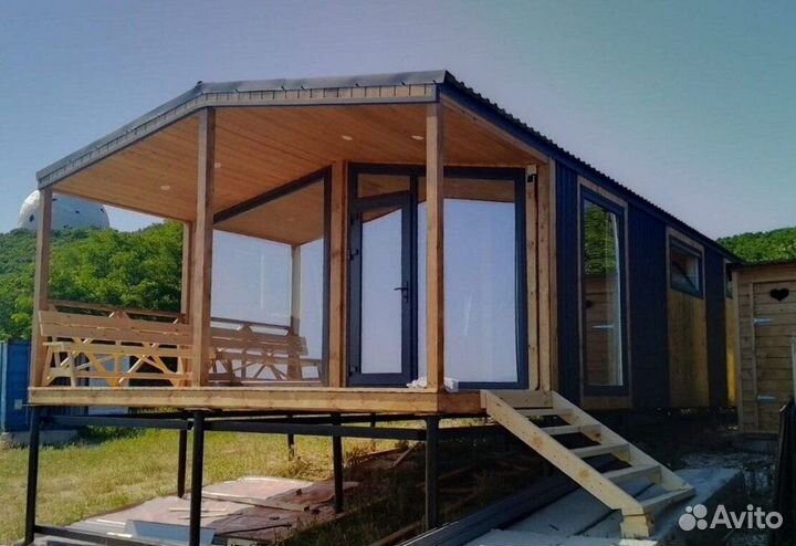 Дом Барнхаус 7х4,8 с террасой DO-1634