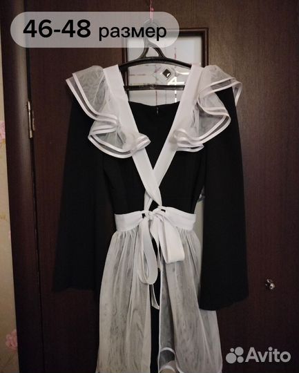 Белый школьный фартук бу