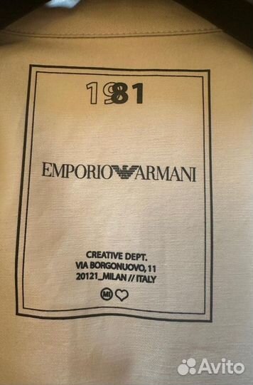 Короткий тренч Emporio Armani оригинал