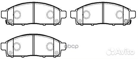 Колодки тормозные mitsubishi L200 07- перед. HP