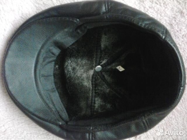 Кожаная кепка / теплая