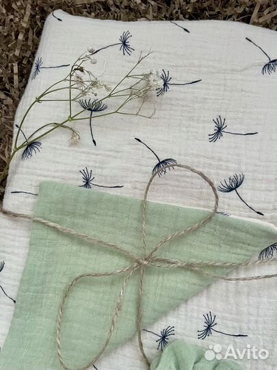 Детский плед из муслина 90x110