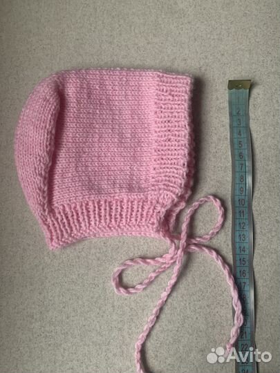 Вязаная шапка чепчик от 0 до 3-х месяцев