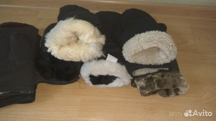 Рукавицы с мехом овчины