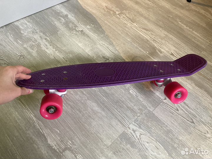 Лонгборд,скейт круизер для девочки +шлем