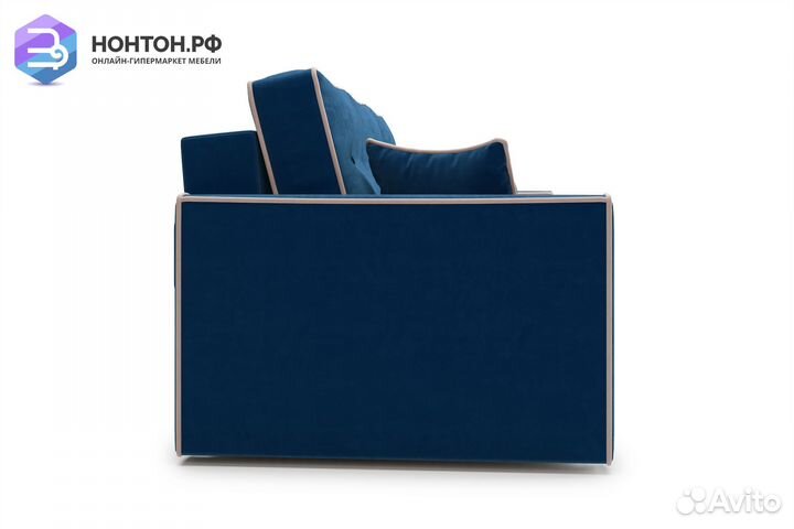 Диван еврокнижка Леон 3-х местный темно-синий
