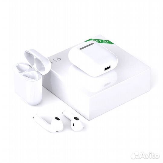 Наушники Аерподс Блютус копия с анимацией