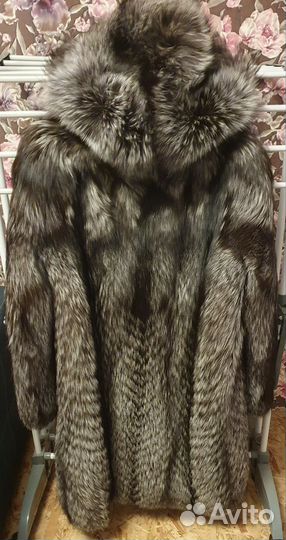 Шуба женская чернобурка