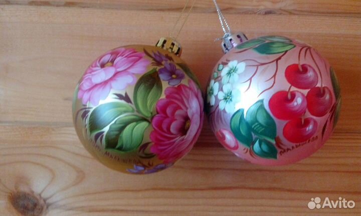 Шар новогодний жостово