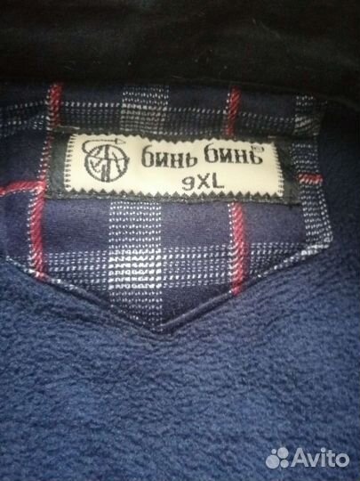 Рубашка мужская на флисе