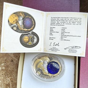 Монета водолей Македония 2015
