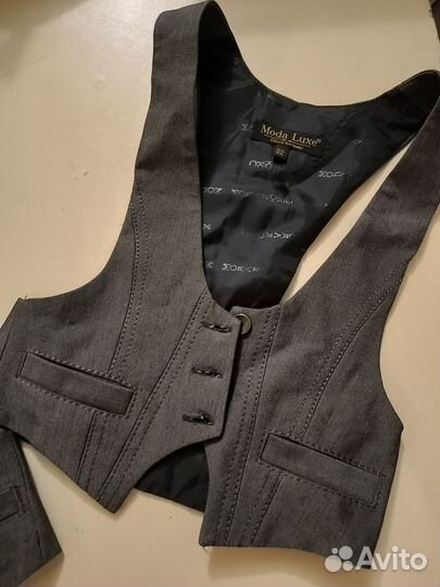 Пиджак школьный серый 134