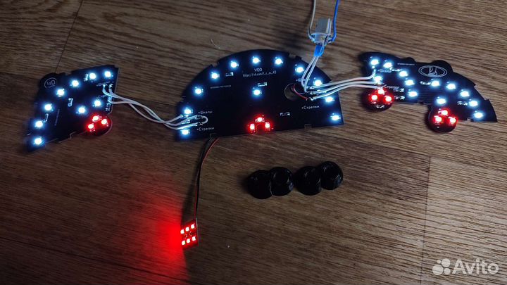 LED платы подсветки щитка Приора, Калина, 2112 vdo