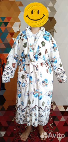 Халат на молнии плюшевый