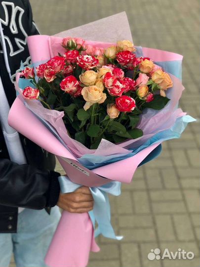 Цветы розы букет