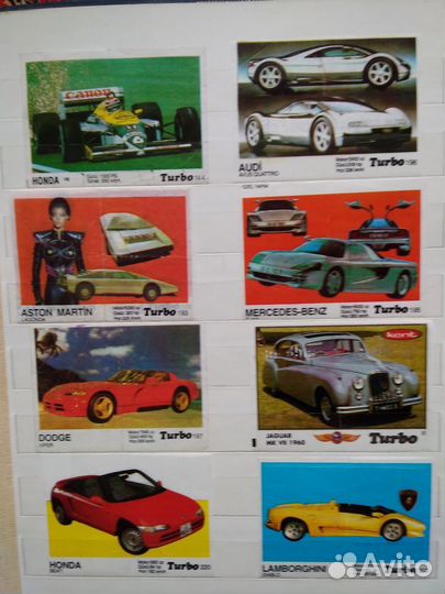 Вкладыши от жев.резинки и наклейки, начало 90-х гг