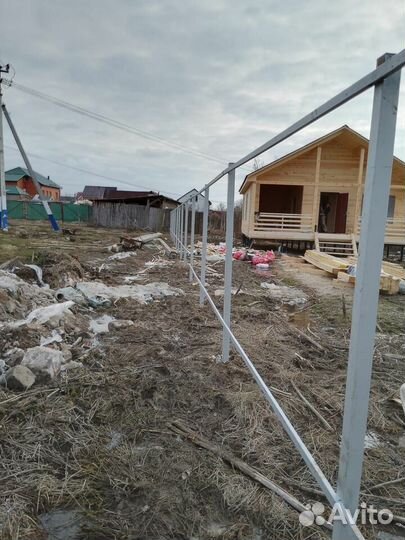 Забор из сетки рабицы