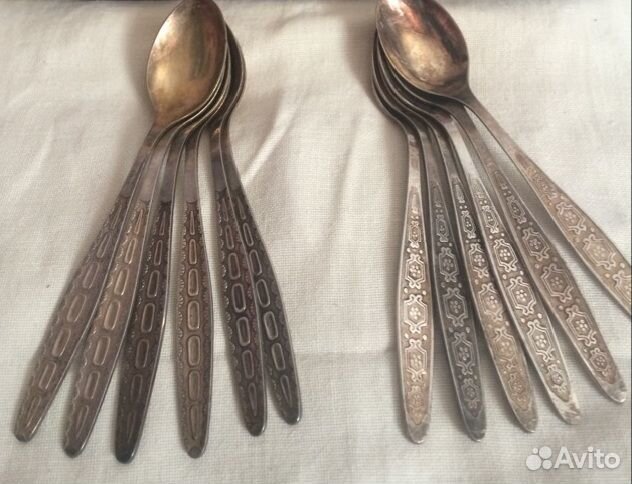 Мельхиоровые вилки,ложки и лопатка для торта СССР